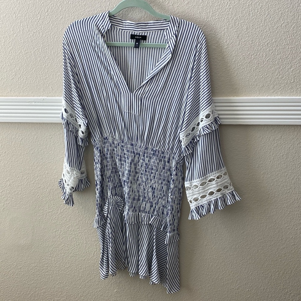 Aqua stripped flowy dress super cute for summer